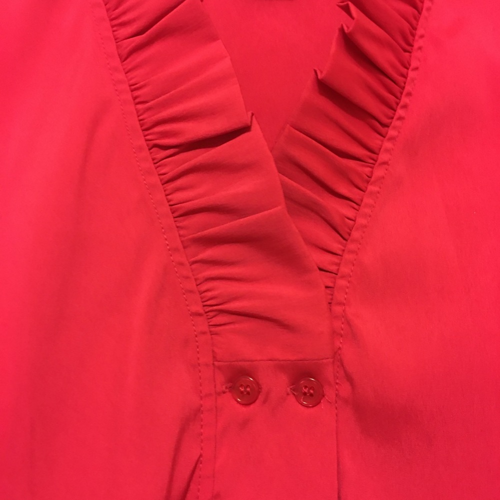 Architect Ruffle Blouse - Fuchsia - Picture 8 of 11